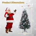 thumbnail image 3 of Gymax 6 FT Flocked Christmas Tree Artificial Xmas Tree w/220 Branch Tips &Pine Needles, 3 of 10