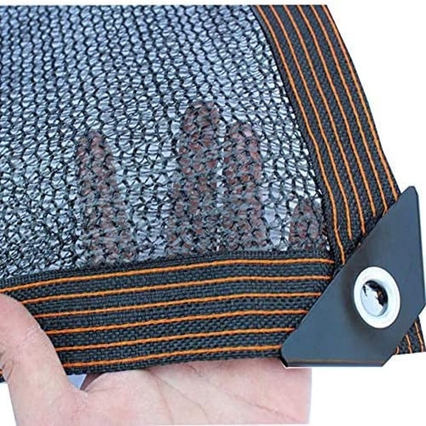 Cubierta de protección solar, tela de sombra negra resistente a los rayos UV que bloquea el 90 % de la luz solar, fácil instalación con esquinas reforzadas y ojales para colgar rápidamente sin