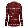 thumbnail image 6 of Holzkary Women's Casual Long Sleeve Striped Shirts Color Block/Solid Blouses Crewneck Sweatshirts Cute Loose Fit Pullovers Tops Women's Fashion Spring Summer Casual Long Sleeve Loose Shirt Top Red M, 6 of 7