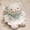 C001- Clear (Green Dress), variant on Stuffed Bunny Rabbit, Rabbit Plush, Toddler Toy, Bunny Toy, Stuffed BunnyforStudent, Green Stuffed Animal, Organza Ribbon, Lace Trim, Plush Fabric, 8 In, 1 Pc