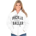 thumbnail image 3 of Cute Cool Pickle Baller Sports Fan Zip Up Hoodie Men's Women's Brisco Brands S, 3 of 6