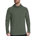 thumbnail image 5 of PBFRDSJ Summer Thin Hoodie with Face Mask Men's UPF 50+ Sun Protection Long Sleeve Fishing Shirts for Hiking Outdoor Workout, 5 of 9