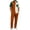 Orange, variant on Men 2 Piece Summer Sets Short Sleeve Button Down Shirt and Long Pant Set Spring Casual Tracksuit for Men