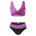 thumbnail image 5 of Sngxgn Women's 2 Piece Bikini Set Wireless Swimsuit High Waisted Bathing Suit(Purple,XL), 5 of 8