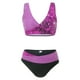 thumbnail image 4 of Gibobby Conjunto de Traje de Baño para Mujer Bikini sexy para mujer Cintura alta Estampado de puntos Estación independiente Traje de baño dividido(Morado,CH), 4 of 4