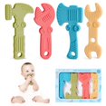 thumbnail image 1 of Molares de silicona para bebés Tyry.HU de Teething Toys, de 0 a 6, 6 a 12 meses, paquete de 4, 1 of 8