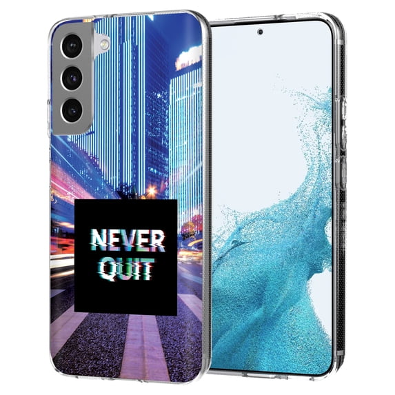 TalkingCase Slim Case Cover Compatible for Samsung Galaxy S22 Plus+ 5G, Never Quit City Print, Lightweight,Flexible,Soft, USA