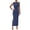 Dark Blue, variant on PRETTYGARDEN Women's Summer Semi Formal Midi Dresses Sleeveless Ruched Bodycon Long Elegant Cocktail Wedding Guest Dress