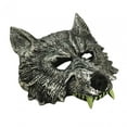 thumbnail image 2 of Máscara de hombre lobo aterradora Máscara de lobo Novedad Accesorios creativos Cómoda Media cara Elegante Argén, 2 of 9