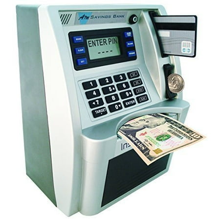 my personal atm money coin bank machine with digital display silver black walmart canada