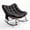 Black-Single Person, variant on Oversized Outdoor Rocking Chair with Thick Cushion, Wicker Papasan Rocking Chair for Patio Garden, Heavy Duty Metal Frame 450 lbs Capacity, Reading Lounge Chair for Indoor Outdoor