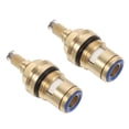 thumbnail image 3 of FUTUREORYY 2Pcs Sturdy Copper Faucet Core Cartridge for Bathroom Kitchen Hot Cold Water Use, 3 of 7