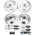 thumbnail image 3 of PowerStop Front and Rear Z26 Street Warrior Carbon-Fiber Ceramic Brake Pad and Drilled and Slotted Rotor Kit Fits: BMW Select Models K4167-26, 3 of 9