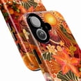 thumbnail image 2 of Orange Floral Collage Phone Case, Retro Boho Aesthetic Protective Cover with Sun & Flowers for iPhone 17 16 15 14 13 12 11 Pro Max Plus Mini, 2 of 6