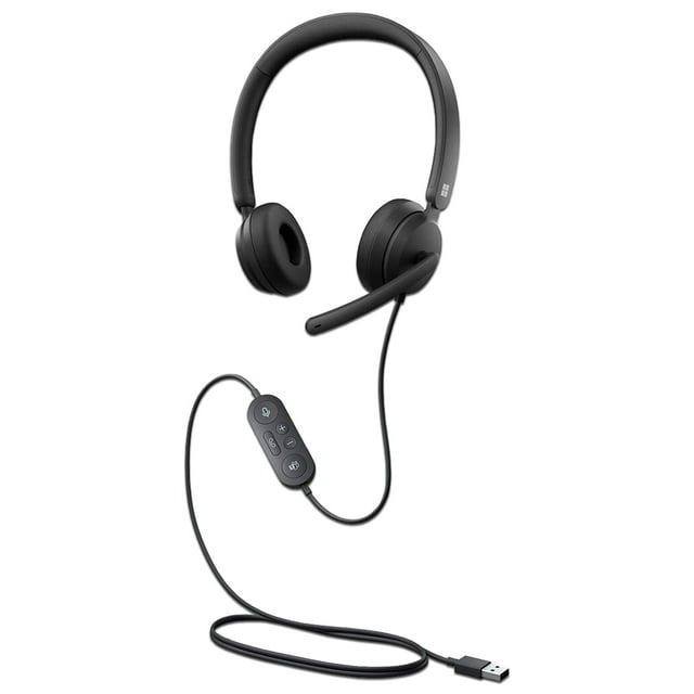 Audífonos con Micrófono Microsoft 6IG-00001 USB On-Ear Negro