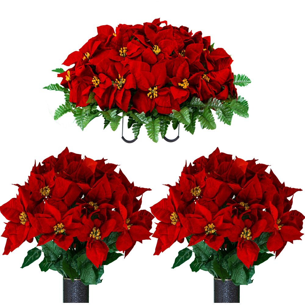 Sympathy Silks Artificial Cemetery Flowers Realistic Outdoor Grave