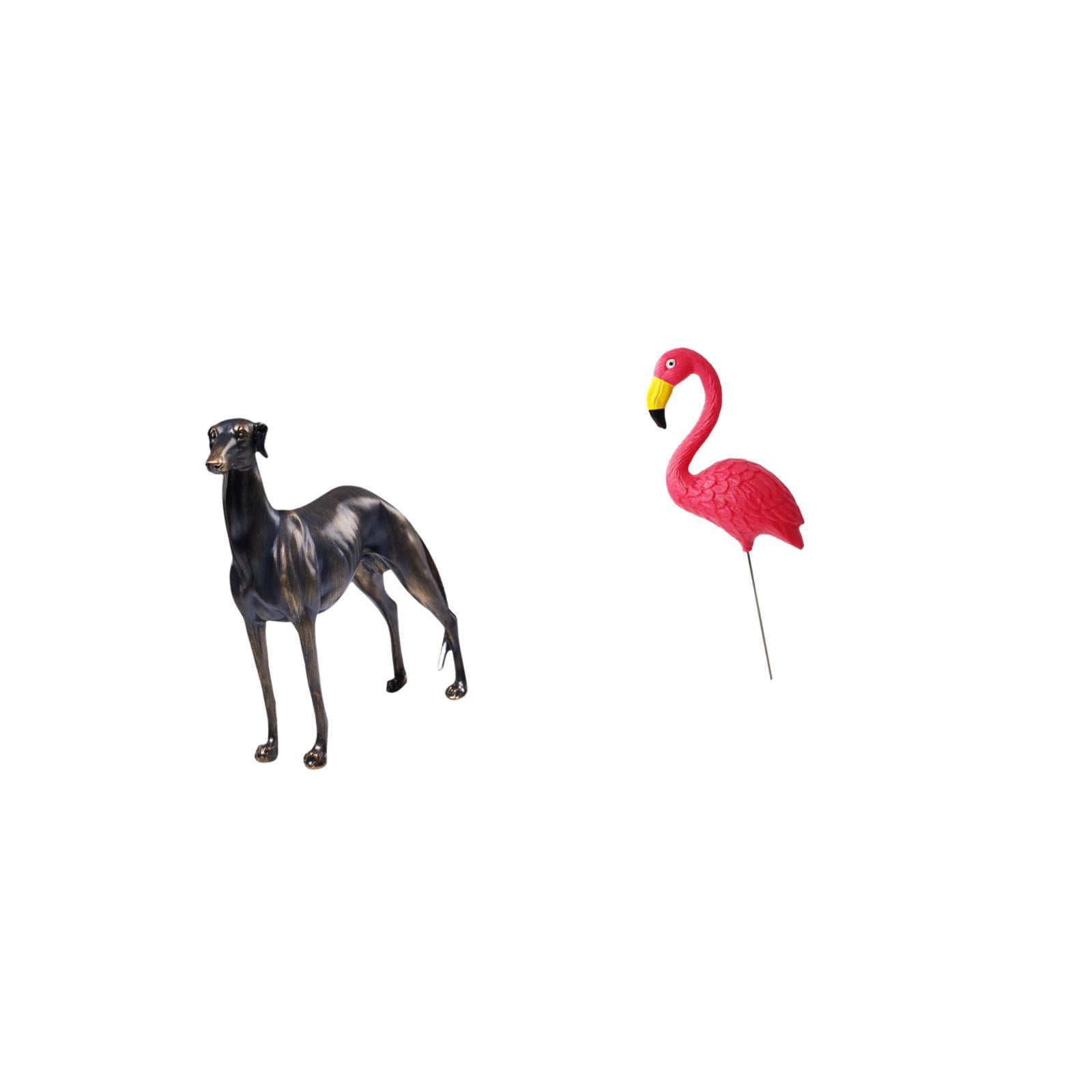 CoudarTitie Bird Resin Animal Figurine Sculpture for Home Decor Table Centerpiece Desk Figure Living Room Hotel Christmas Yard Art Ornament Fairy Garden Accessories Flamingo Stake Holiday Spring