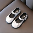 thumbnail image 5 of Toddler Little Kids Girls Classic Low Heel Dress Shoes Mary Jane Flats Back to School Uniform Shoes (34,Beige), 5 of 5
