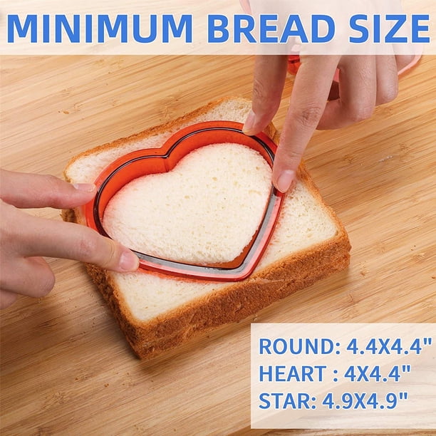 Matsuzay 3 unids/set de selladores de sándwich, molde para hacer pan de plástico DIY, moldes portátiles para hornear tostadas de cocina Herramientas y accesorios para hornear Matsuzay HA004594-00B