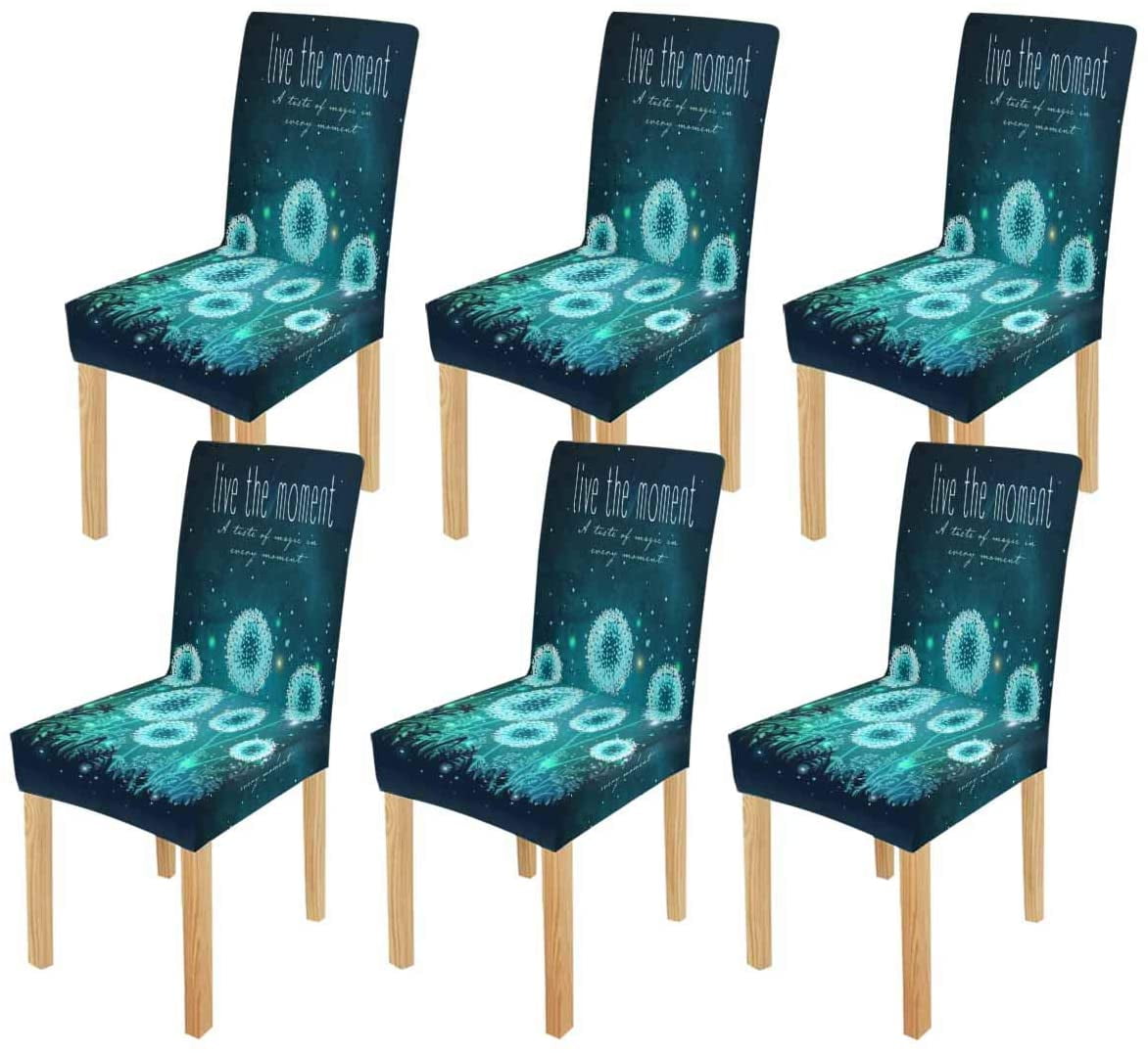 FMSHPON Magical Lights of Fireflies at Night Sky Stretch Chair Cover