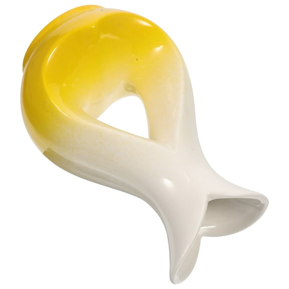HEMOTON Gradient Color Vase Room Decor Aesthetic Vases for Decoration Flower Pot Yellow
