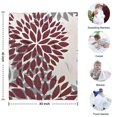 thumbnail image 4 of Red and Gray Floral Pattern Blanket,Comfortable Soft Flannel Throw Blanket,All Season,Warm Lightweight Blankets for Sofa Bed Couch Living Room Chair,30"x40", 4 of 4
