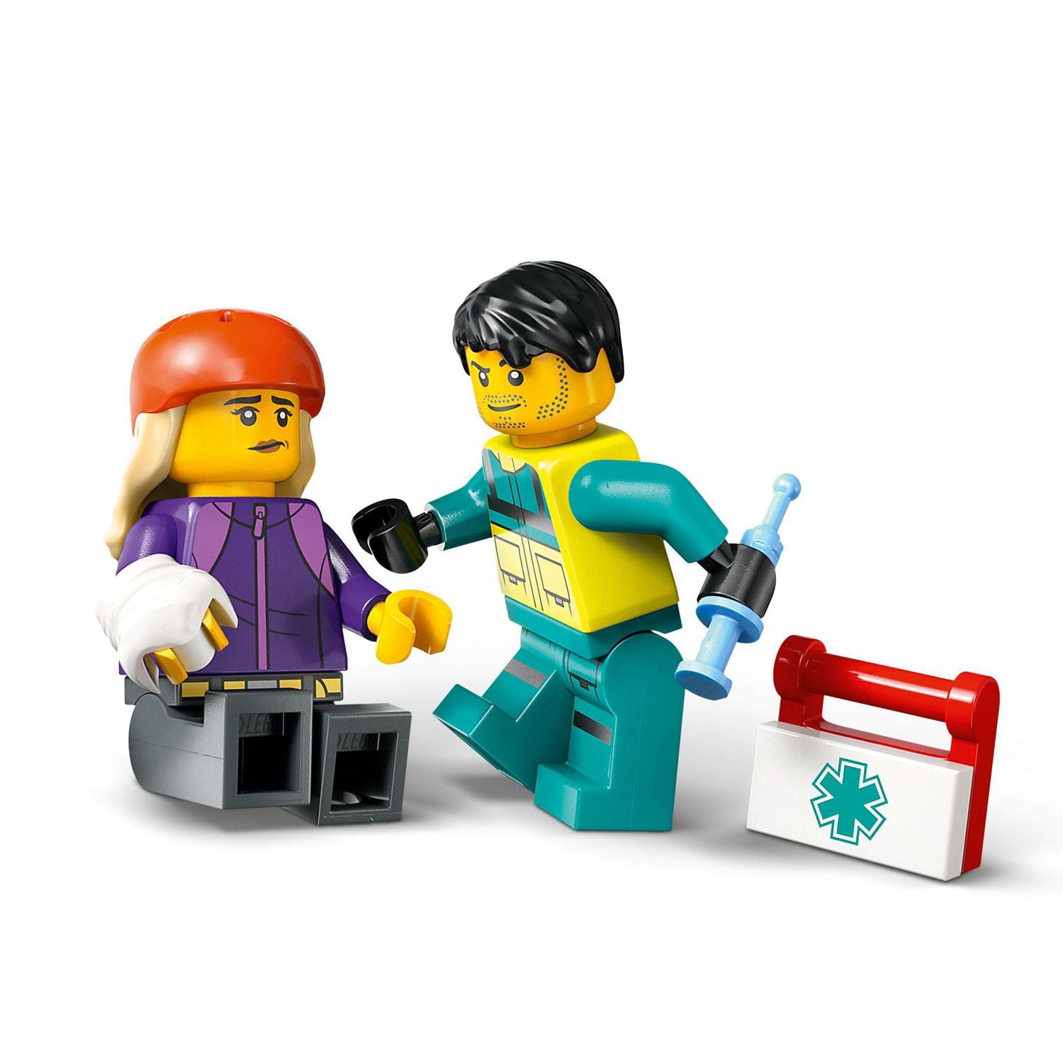 LEGO City Emergency Ambulance Toy - Building Sensory Toy for Kids, Boys and Girls, Ages 5+ - Educational, Learning Gift Idea for Birthdays and Holidays - Skateboarder and Driver Minifigures - 60451, Includes 184 Pieces, Ages 5+