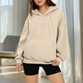 thumbnail image 2 of BLVB Womens Oversized Hoodies Cute Pleated Front Sweatshirts Hooded Pullover Fall Fashion Casual Tops Trendy Outfits with Pockets, 2 of 7