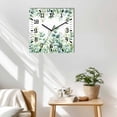 thumbnail image 3 of Sage Green Eucalyptus Wooden Wall Clock Silent Non Ticking, Farmhouse Botanical Leaves Square Wall Clocks Battery Operated, Decor Clock for Home Office, Living Room, Kitchen, 12 Inch, 3 of 9