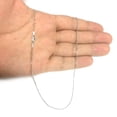 thumbnail image 4 of 14k White Gold Diamond Cut Bead Chain Necklace, 1.2mm, 20", 4 of 4