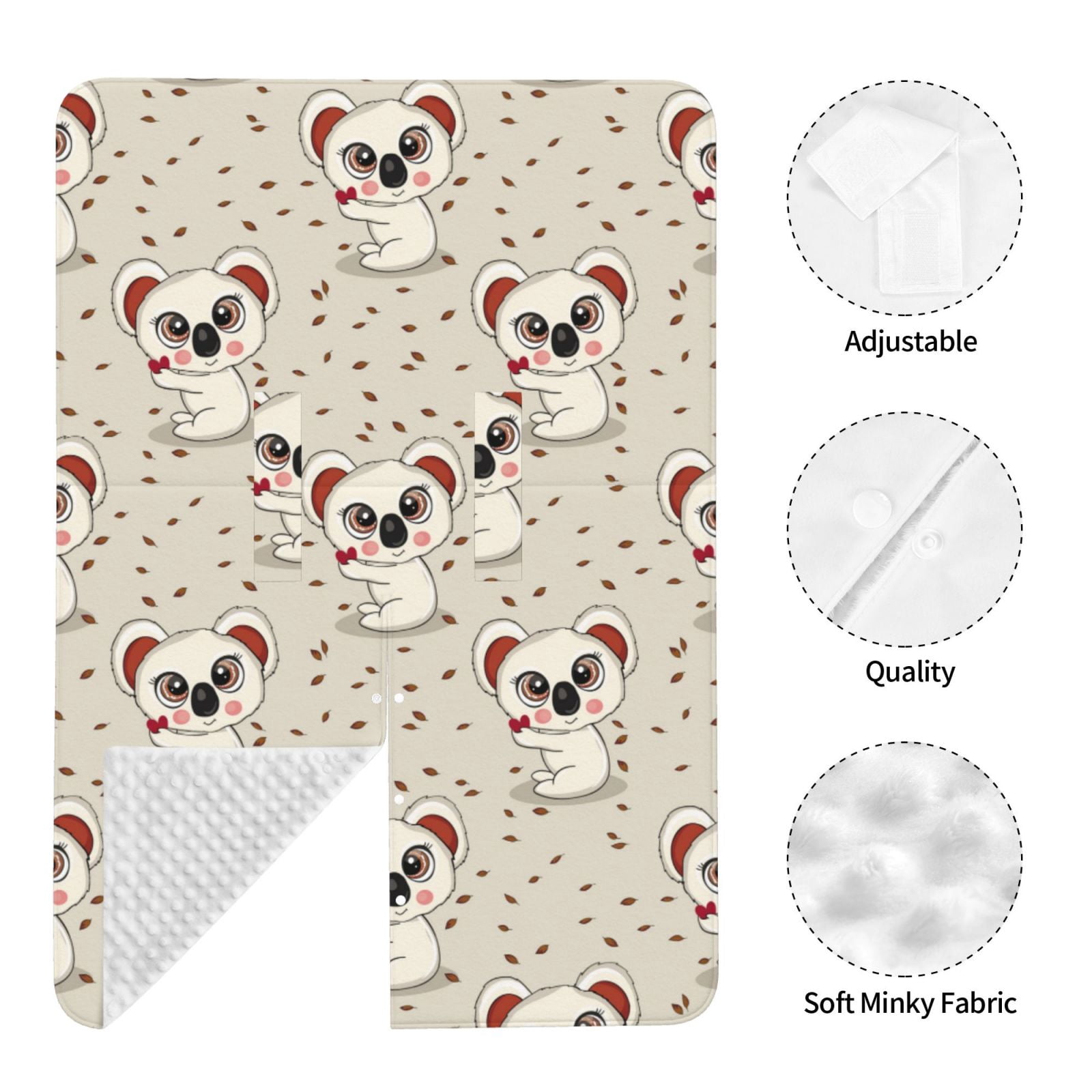 Car Seat Cover Baby - Cute Koala Off White Breathable Infant Car Seat Cover for Baby Carseat, Lightweight Comfort Baby Essentials Must Haves Newborn Stuff for Girl Boy