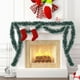 thumbnail image 2 of Luzes de Navidad Al Aire Libre Giranda de Navidad Rotán Torces Metálicos Giranda 200cm Verde Luzes Del Árbol de Navidad Glitter Corona Decoración para la Barandilla de la Escalera Banister, 2 of 7