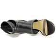 thumbnail image 3 of Via Spiga Taletha Women  Open-Toe Leather Black Heels, 3 of 5