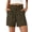 Khaki, variant on Fantaslook Summer Shorts for Women Cotton Linen Wide Leg High Waisted Shorts Drawstring Casual Beach Shorts with Pockets