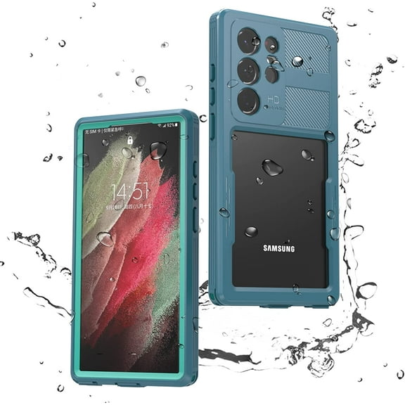 Waterproof Case Compatible with Samsung Galaxy S23 Ultra with Screen Protector All Inclusive Shockproof Case-Blue
