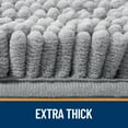 thumbnail image 5 of Buganda Bathroom Rugs 30x20, Quick Dry Machine Washable Chenille Bath Mats with Rubber Backing, Grey, 5 of 9