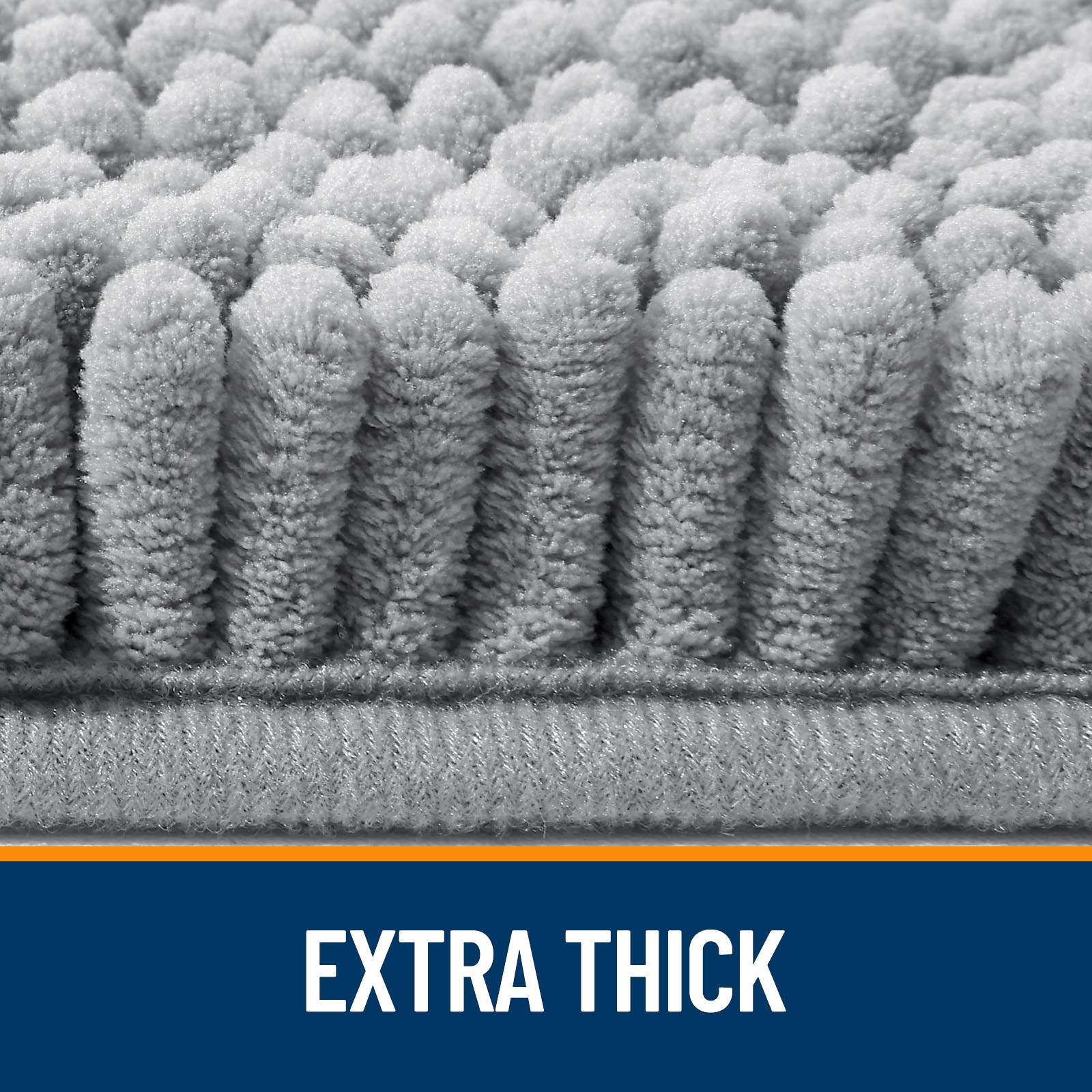 Buganda Chenille Bathroom Rug, 30 x 20 Inches, Gray photo 4