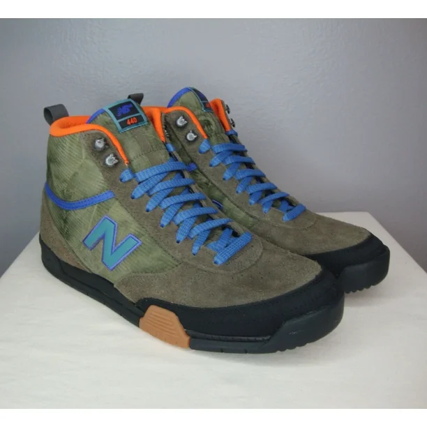 New Balance Numeric 440 Trail Shoes Men's 10 NM440TTS Olive Suede Blue Orange