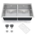 thumbnail image 1 of BeesClover Contemporary Undermount Kitchen Sink, Made from 304 Stainless Steel, 1 of 7
