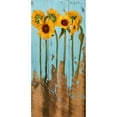 thumbnail image 3 of Lafrate, Sandra 9x14 Black Modern Framed Museum Art Print Titled - Sunflowers on Wood II, 3 of 5