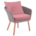 thumbnail image 4 of Vargottam Outdoor Deep Seat Patio Cushions Set 2pcs Seat Set All Weather Replacement Cushion Patio Seat And Back Cushion Set 25"x25"x5" Inches-Pink, 4 of 9