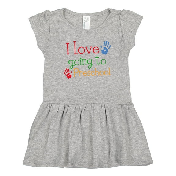 Inktastic I Love Going To Preschool Girls Toddler Dress