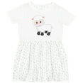 thumbnail image 3 of Inktastic Cute White Lamb Girls Toddler Dress, 3 of 5