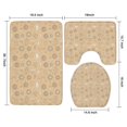 thumbnail image 3 of Beige Sun Moon Cloud Star Pattern Bathroom Rugs Sets 3 Piece,Toilet Cover Set,Absorbent Non Slip Bathroom Mats Sets with U-Shaped Contour Rug Toilet Rug Set, 3 of 5