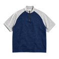 thumbnail image 2 of Gaukiv Tees for Men Raglan Short Sleeve Golf Wear Breathable Lightweight Training Shirts Basic Tops Dark Blue S, 2 of 5