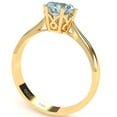 thumbnail image 3 of Crown Setting Aquamarine Engagement Ring In 14k Yellow Gold, 3 of 6
