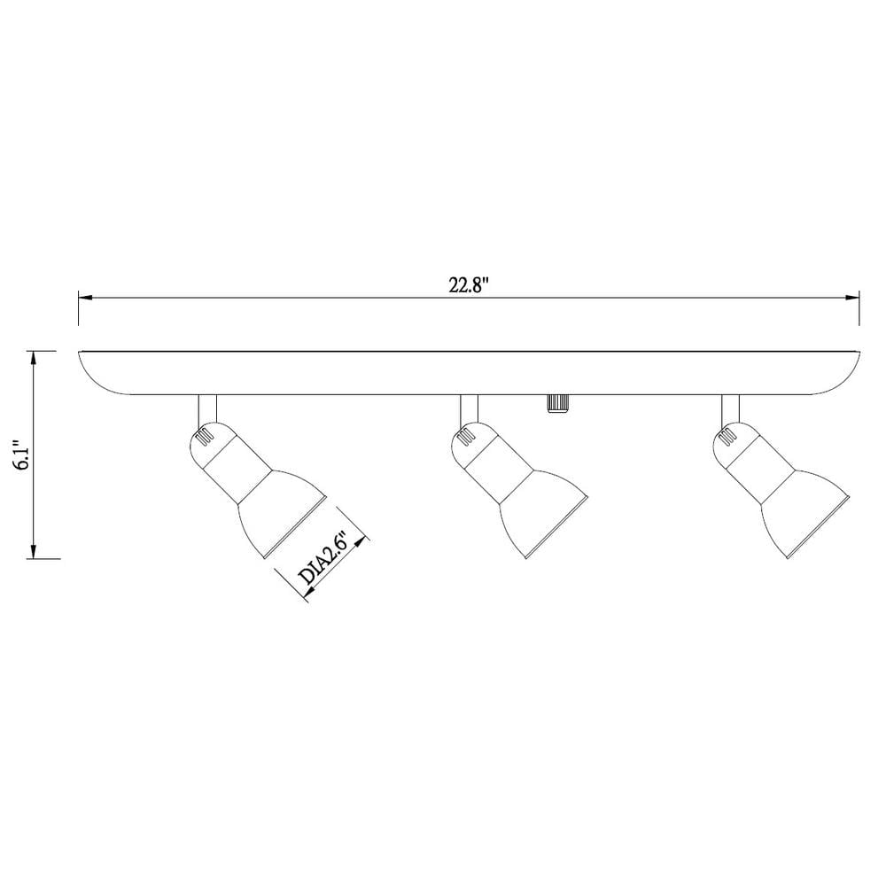 1.9 Ft. 3-Light White Integrated LED Plug-in Track Lighting Kit Fixture