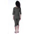 thumbnail image 2 of Moomaya Ensemble de Nuit Simple pour Femmes avec Capri en Coton 2 Pcs Chemises de Nuit, 2 of 5