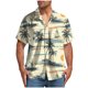 thumbnail image 2 of Blusa y camisa de manga corta con cuello vuelto para hombre, blusa informal de moda con botones y manga corta para hombre, 2 of 5
