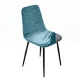 thumbnail image 3 of Rosnek Velvet Dining Room Chair Covers Slipcovers Shell Chair for Mid Century Modern Chair, Armless Chair Cover, Blue, 3 of 5